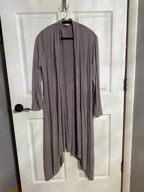 IN'VOLAND Open Front Drape Duster Cardigan